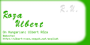 roza ulbert business card